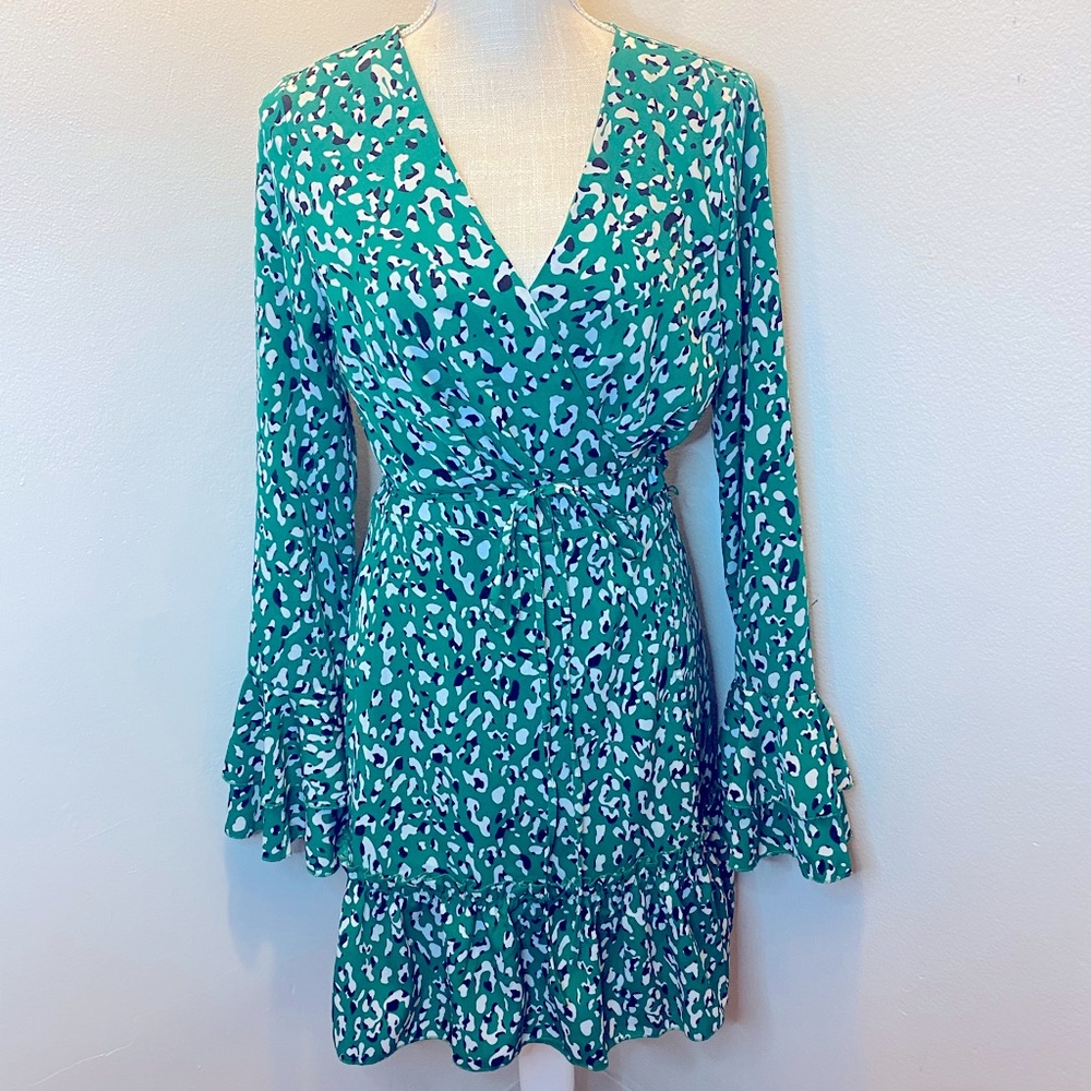 TCEC Green Wrap Around Dress
